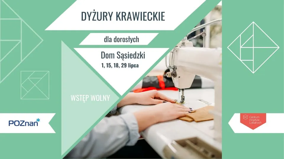 Dyżury krawieckie z Beatą - nauka szycia, pomoc przy przeróbkach i projektach