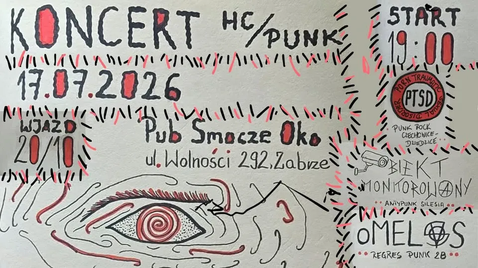 Koncert OMELAS, PTSD, OBIEKT MONITOROWANY - Smocze Oko 