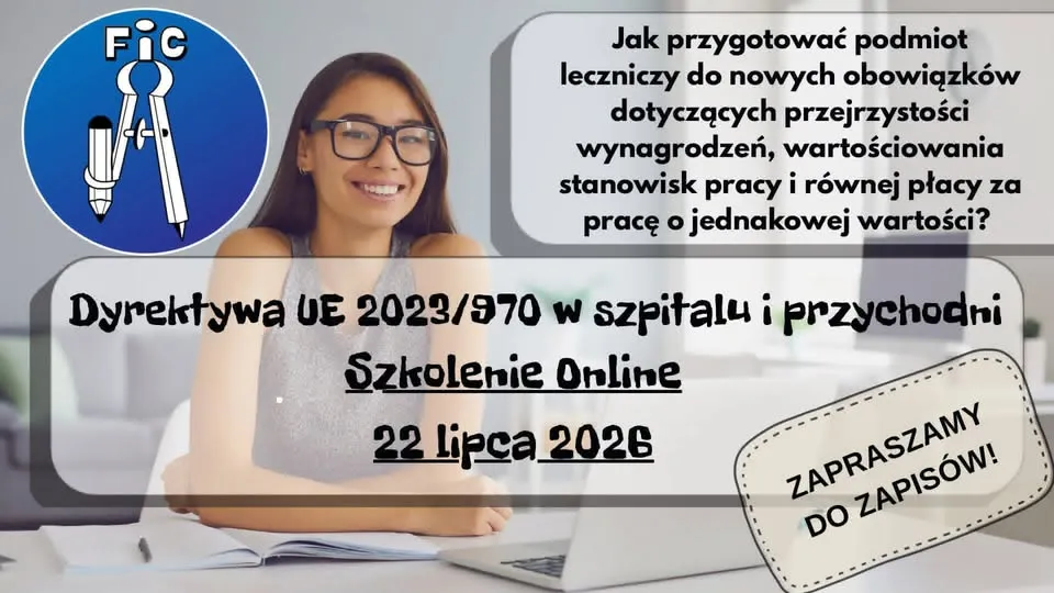 Dyrektywa UE 2023/970 w szpitalu i przychodni-szkolenie online