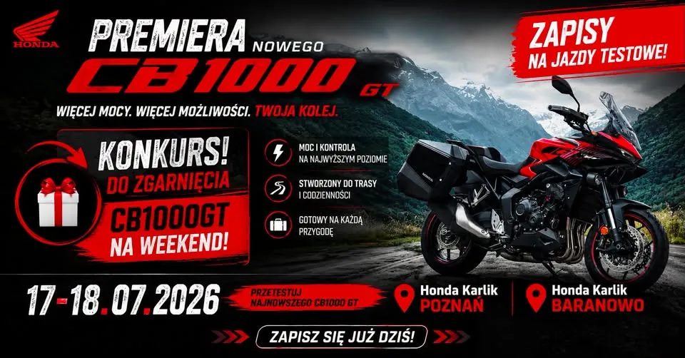 🏍️ Premiera nowej Hondy CB1000 GT - Jazdy Testowe