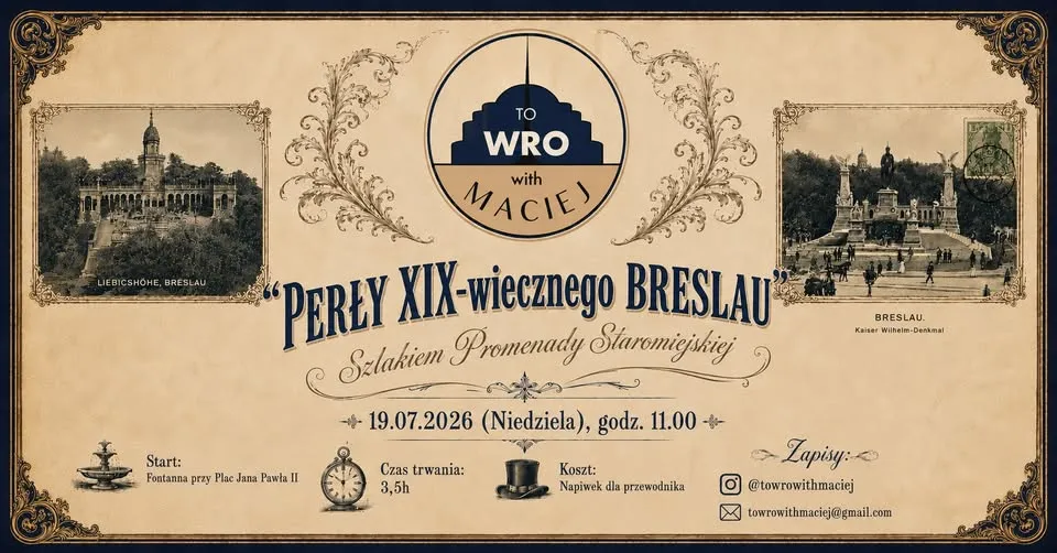 "Perły XIX-wiecznego Breslau" Szlakiem Promenady Staromiejskiej - spacer z przewodnikiem