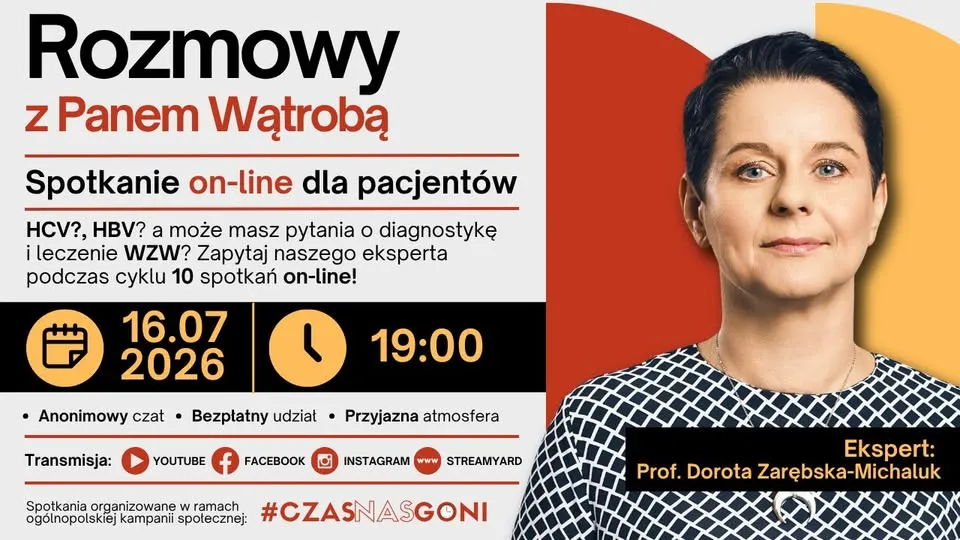 HCV| HBV| Spotkanie on-line dla pacjentów - "Rozmowy z Panem Wątrobą" - 07/2026 r. | odc. 2/10