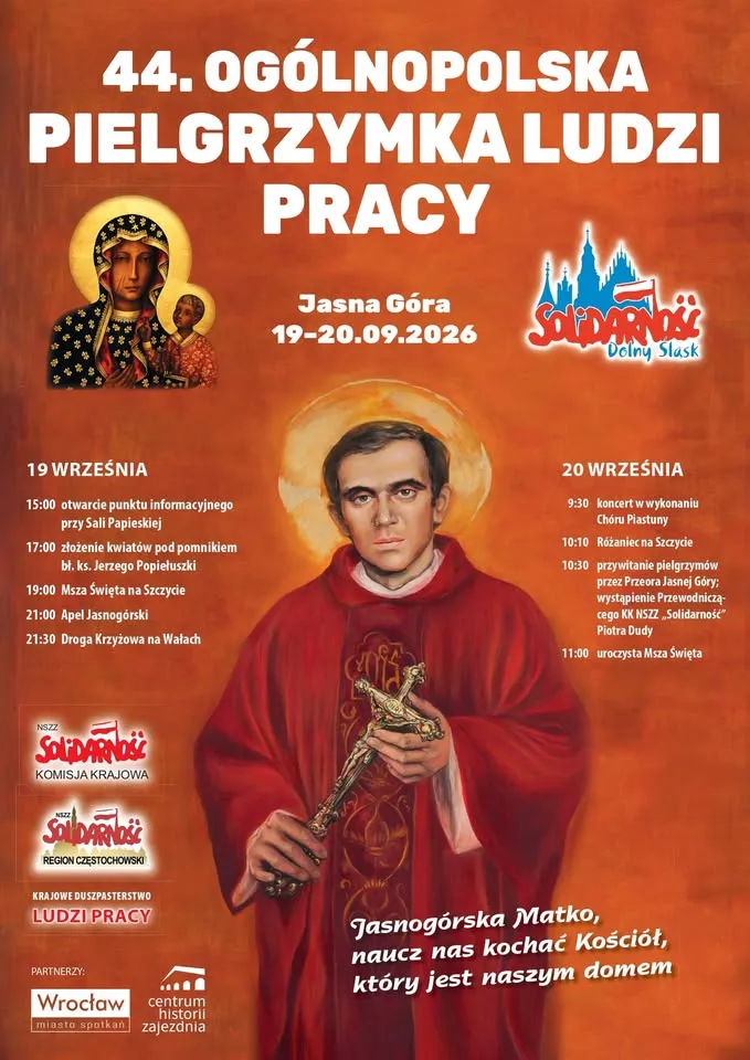44 Ogólnopolska Pielgrzymka Ludzi Pracy na Jasną Górę