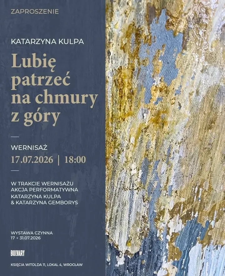Wernisaż wystawy 🔹Lubię patrzeć na chmury z góry 🔹Malarstwo  i performance🔹