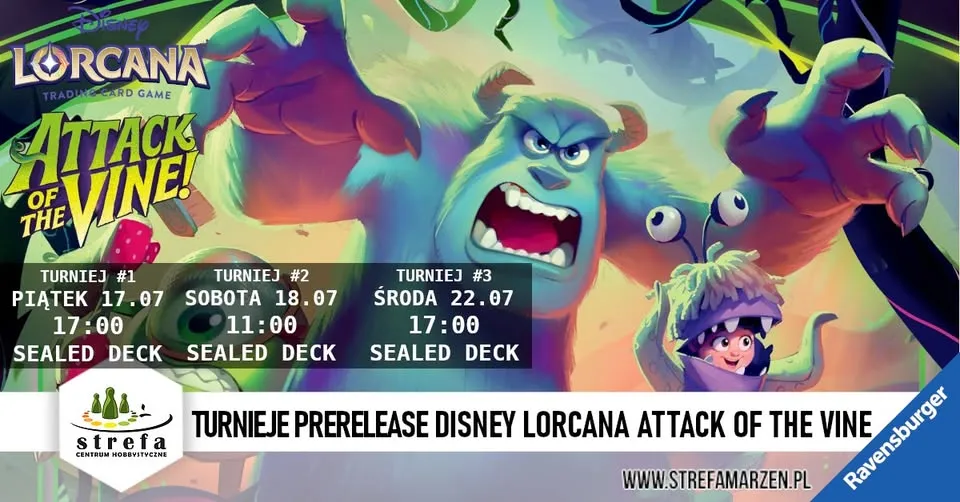 Gra karciana Disney Lorcana - Turnieje premierowe dodatku Attack of the Vine