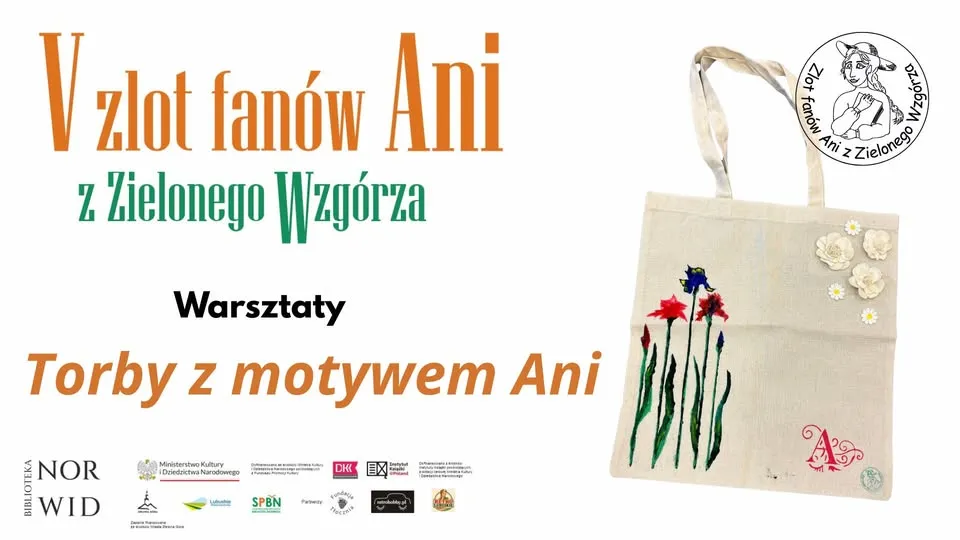 Warsztaty zdobienia toreb motywami z "Ani z Zielonego Wzgórza"
