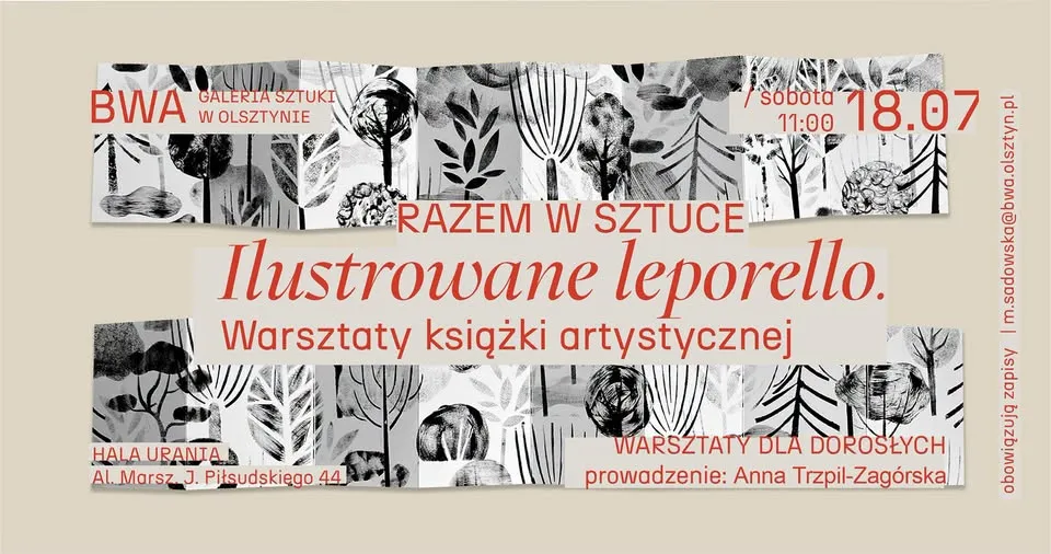 RAZEM W SZTUCE: Ilustrowane leporello. Warsztaty książki artystycznej (dla dorosłych)