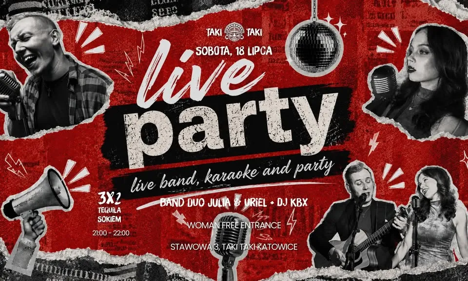 LIVE PARTY 🎸 LIVE BAND + KARAOKE + PARTY 🎤 Sb. 18.07