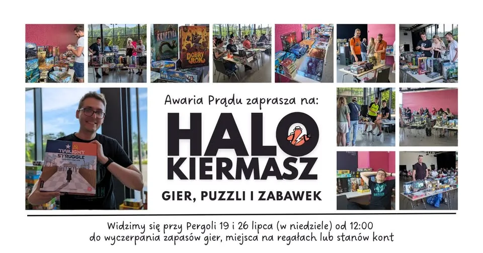 KIERMASZ GIER ● zamień, sprzedaj, kup ● 19 i 26 lipca ● gry, puzzle i zabawki (Halogranie, Wrocław) 