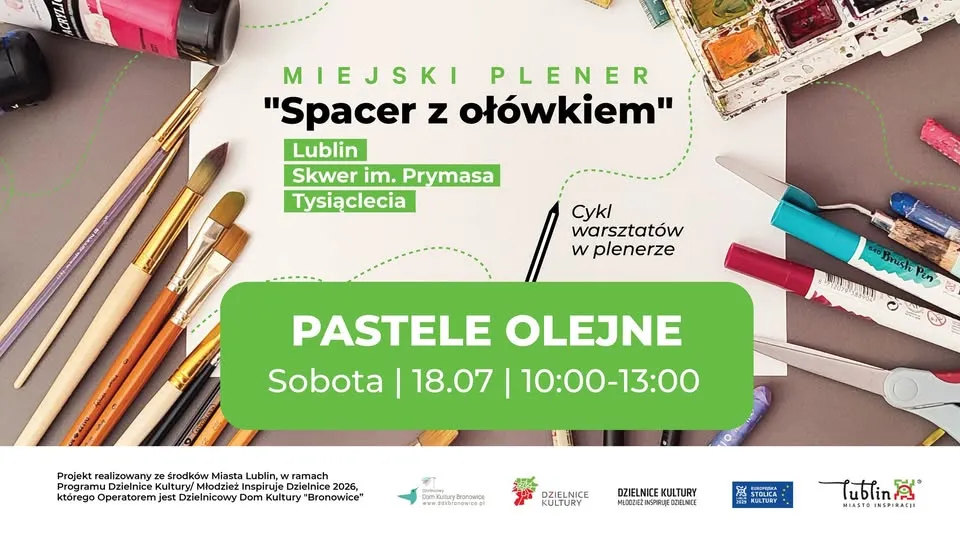 PLENER "SPACER Z OŁÓWKIEM" - PASTELE OLEJNE - 18.07.2026