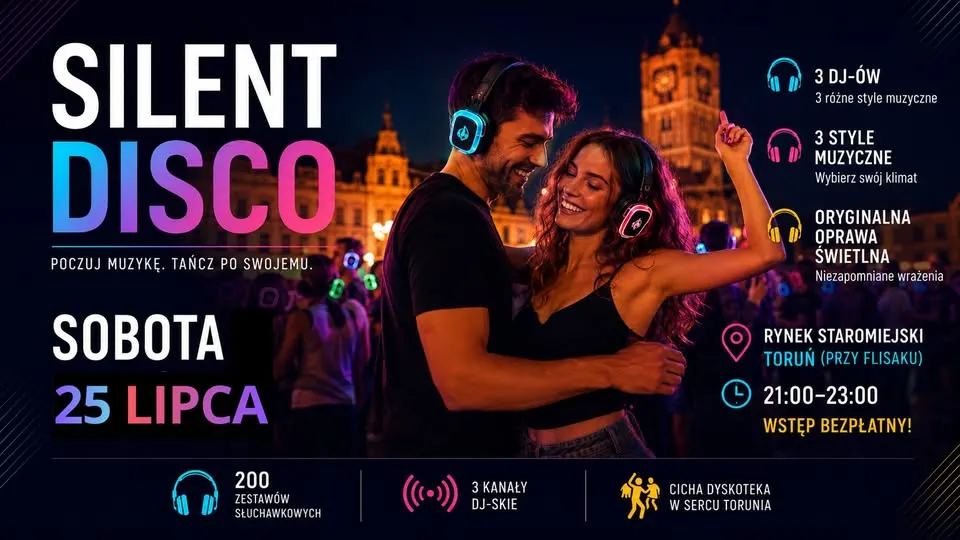 SILENT DISCO - Rynek Staromiejski 25.07  PARK KULTURY 
