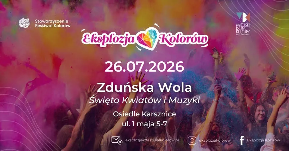 Eksplozja Kolorów w Zduńskiej Woli 2026! | Święto Kwiatów i Muzyki