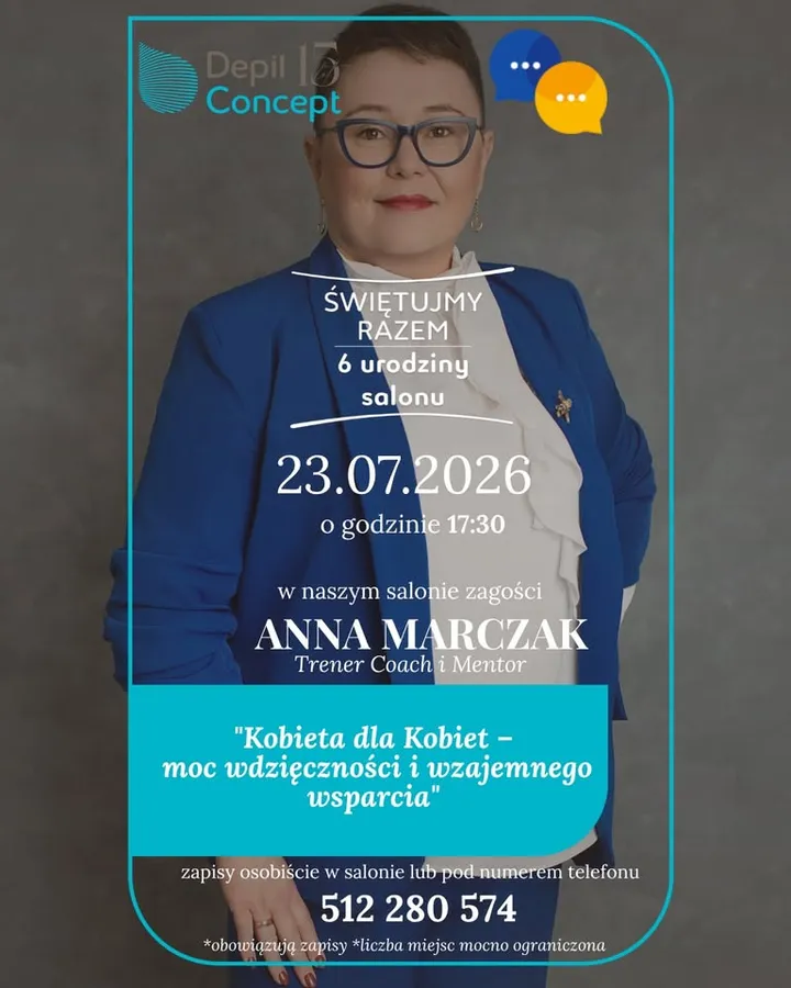 Kobieta dla Kobiet - moc wdzięczności i wzajemnego wsparcia ANNA MARCZAK X DEPILCONCEPT RZESZÓW 