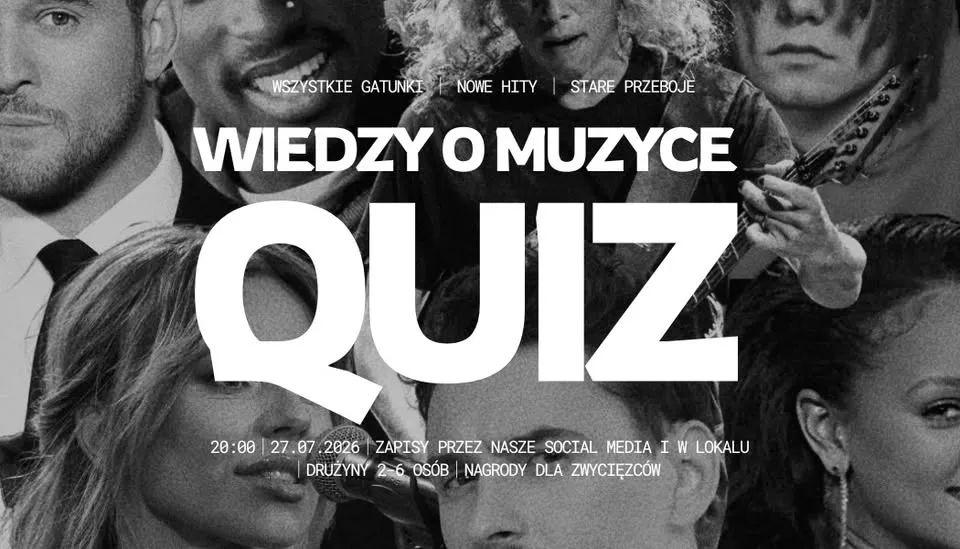 QUIZ O MUZYCE │ 27.07.2026 │ 20:00 │ ŻEROMSKIEGO 5, ZIELONA GÓRA │ ÓSMY PROCES
