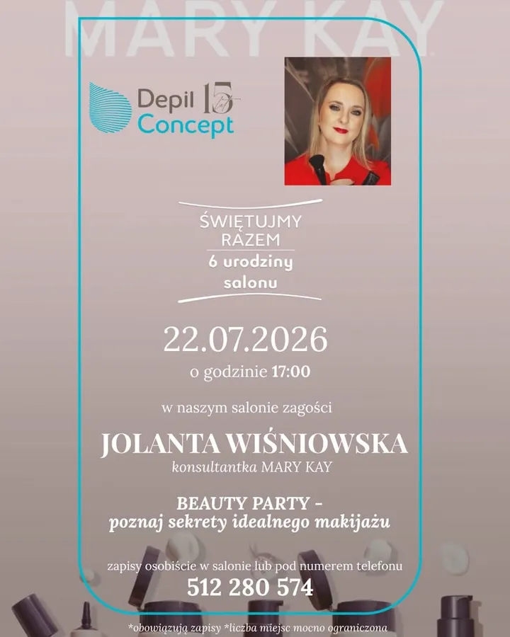 BEAUTY PARTY - poznaj sekrety idealnego makijażu JOLANTA WIŚNIOWSKA X DEPILCONCEPT RZESZÓW