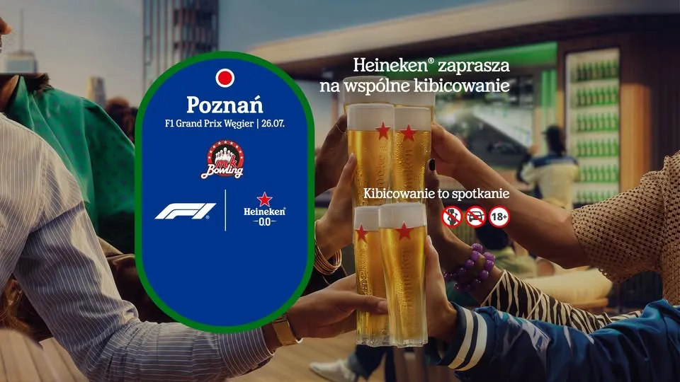 Heineken zaprasza. Kibicowanie to spotkanie: F1 Grand Prix Węgier w MK Bowling Poznań
