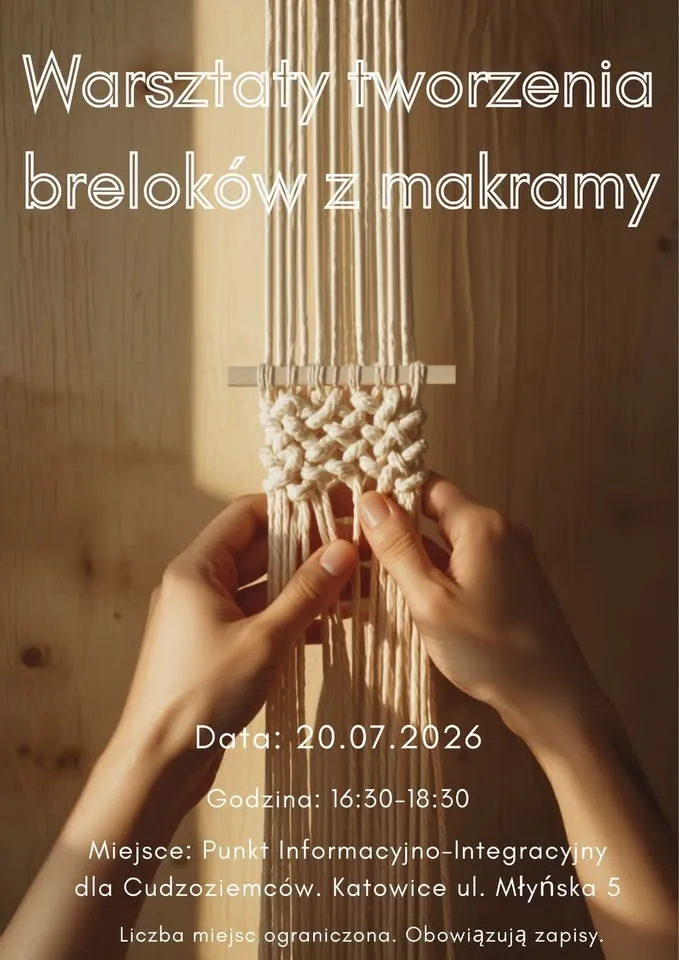 Warsztaty tworzenia breloków z makramy
