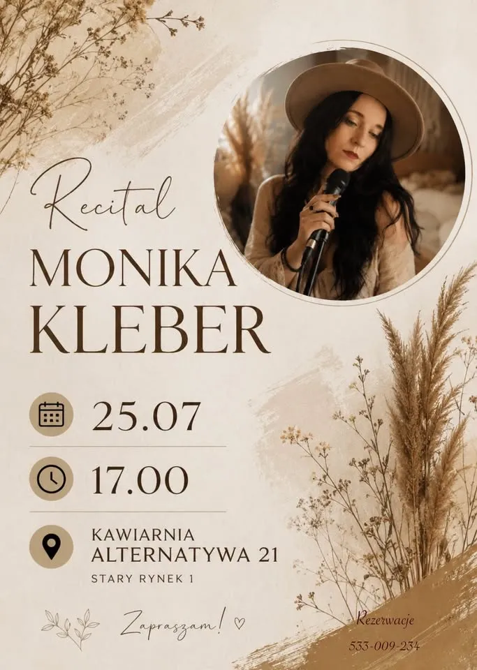 Recital Moniki Kleber w Kawiarni Alternatywa 21 na Starym Rynku