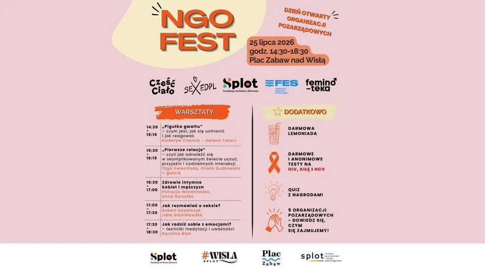 NGO FEST - Dzień Otwarty Organizacji Pozarządowych 🧡 |📍Plac Zabaw nad Wisłą