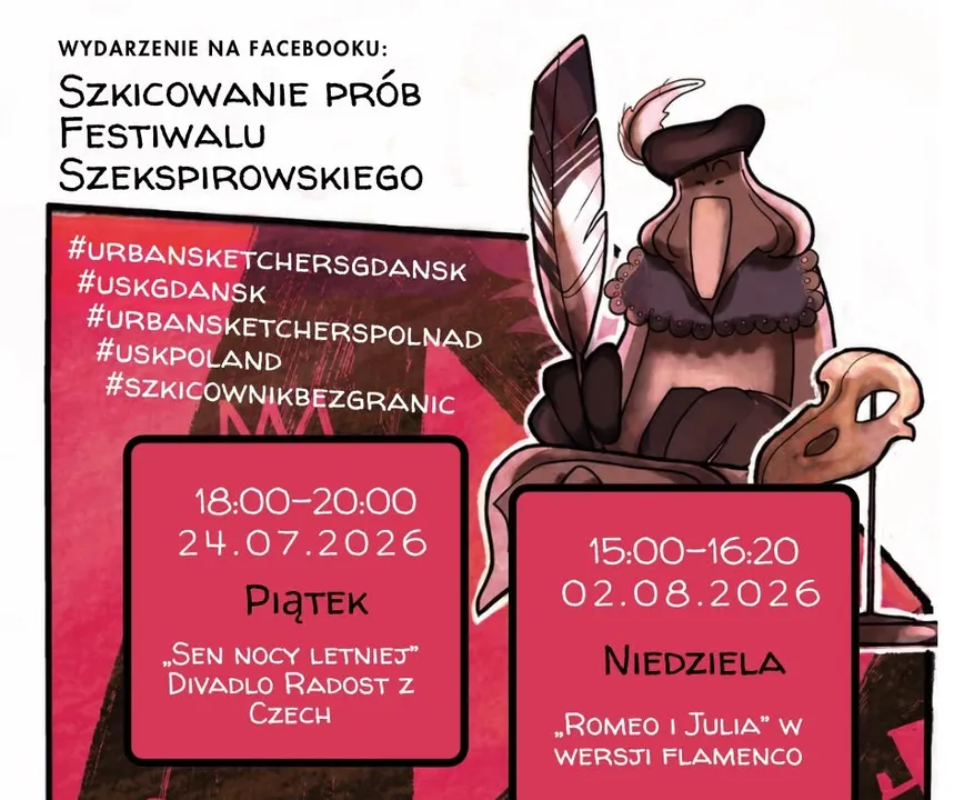 Szkicowanie prób Festiwalu Szekspirowskiego: Sen Nocy Letniej 
