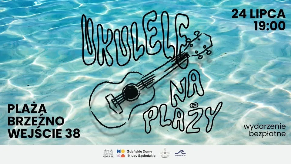 Ukulele na plaży