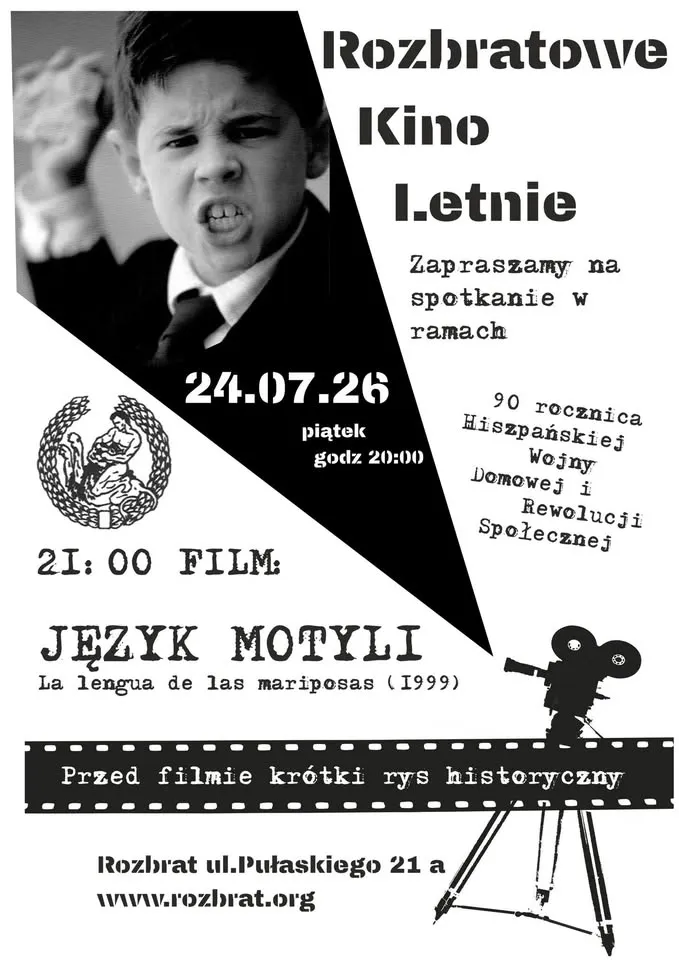 Rozbratowe Kino Letnie - Język Motyli + pizza