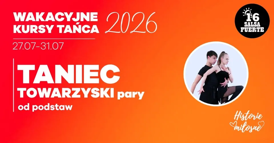 TANIEC TOWARZYSKI - kurs wakacyjny 10h