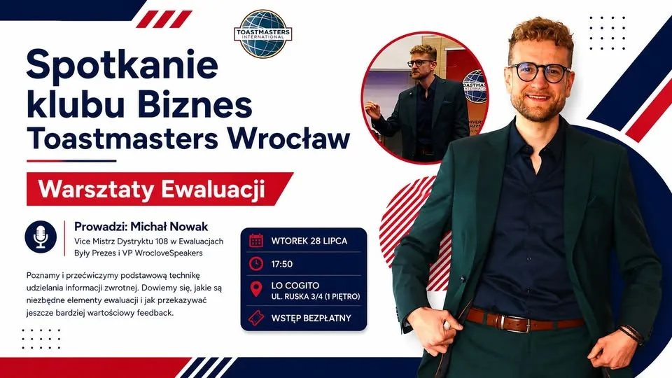 Warsztaty Ewaluacji - spotkanie klubu Biznes Toastmasters Wrocław
