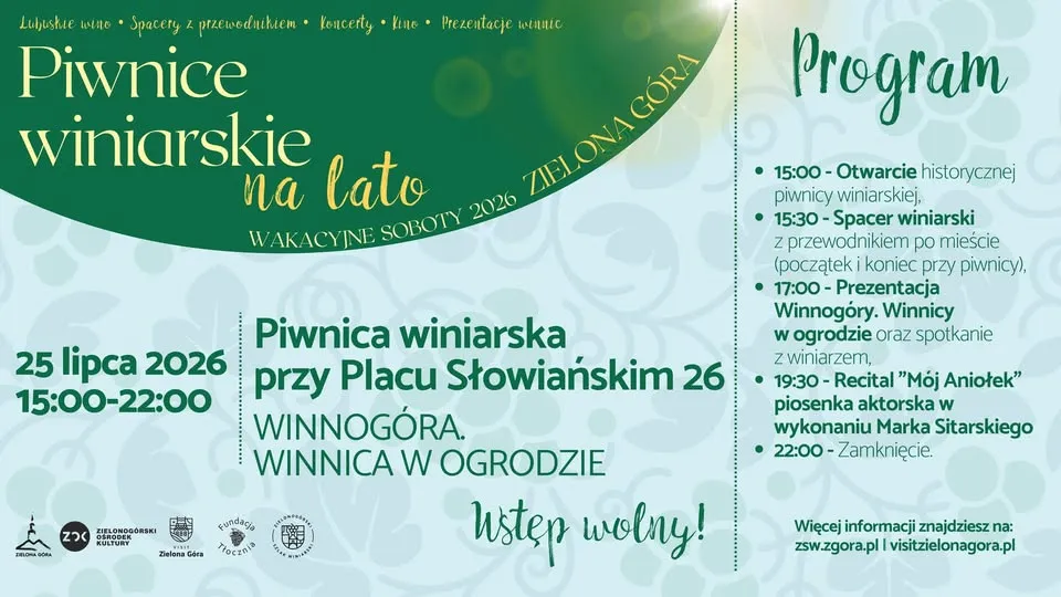 Piwnice winiarskie na lato - Winnica Winnogóra przy Placu Słowiańskim 26