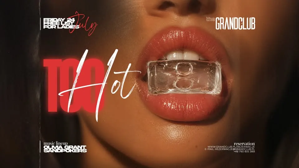 TOO HOT x Olivia Grant & Sandpokers x 24.07 x Lista FREE do 𝟐𝟑:𝟎𝟎 dla Pań 
