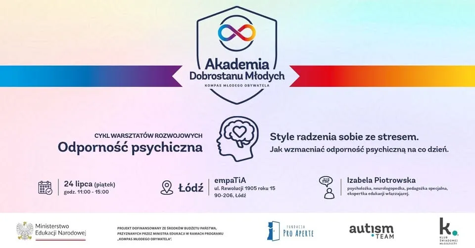 ADM Łódź - Style radzenia sobie ze stresem. Jak wzmacniać odporność psychiczną na co dzień.