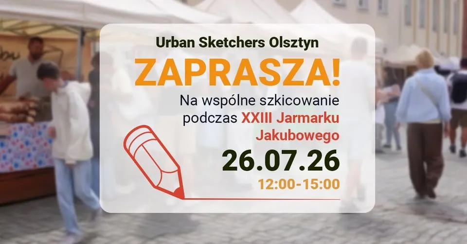 Szkicowanie podczas XXIII Jarmarku Jakubowego