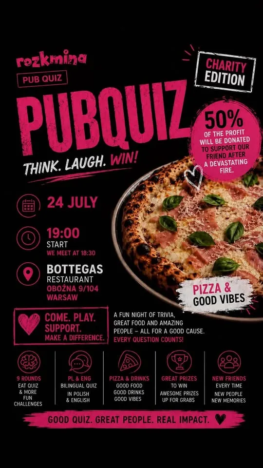 Charity PubQuiz: pl/ang 