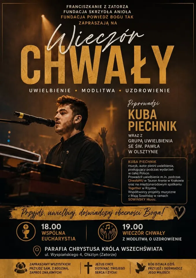 Wieczór Uwielbienia – prowadzący Kuba Piechnik