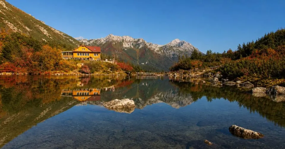 Tatry Słowackie: jesień nad Zielonym Stawem Kieżmarskim