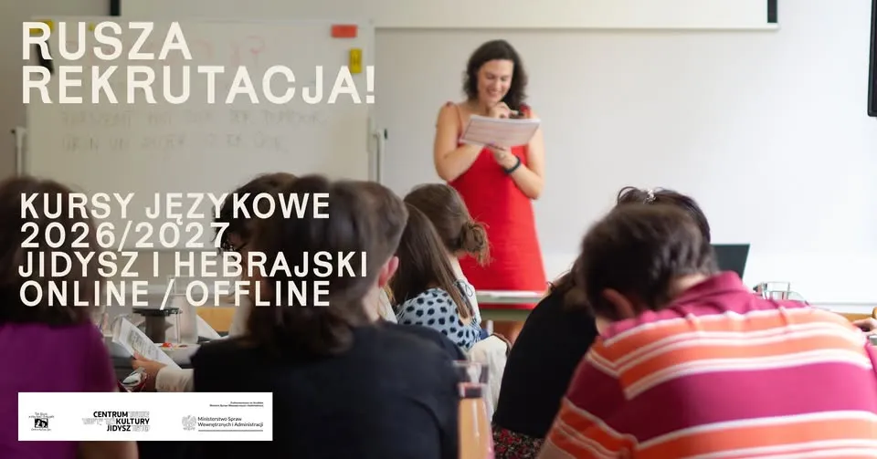 Rekrutacja na kursy językowe jidysz i hebrajskiego w CKJ 2026/2027