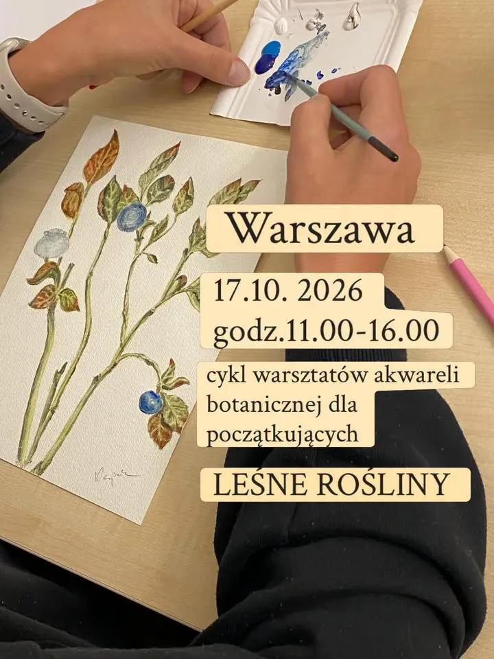 Cykl warsztatów akwareli botanicznej dla początkujących/ Leśne rośliny