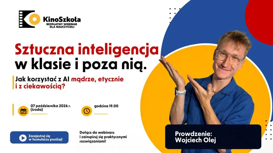Sztuczna inteligencja w klasie i poza nią. | Bezpłatny webinar dla nauczycieli