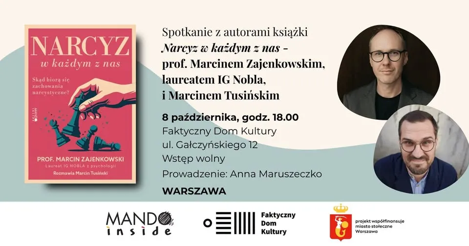 Narcyz w każdym z nas – spotkanie autorskie