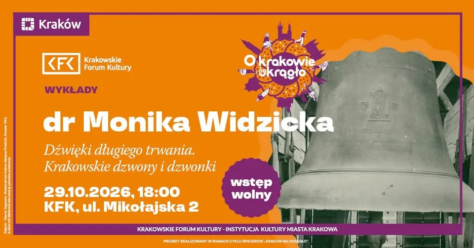 O Krakowie na okrągło | „Dźwięki długiego trwania. Krakowskie dzwony i dzwonki” – dr Monika Widzicka