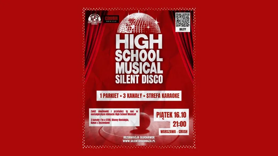 🏀 HIGH SCHOOL MUSICAL SILENT DISCO | 16.10 Warszawa – CRUSH