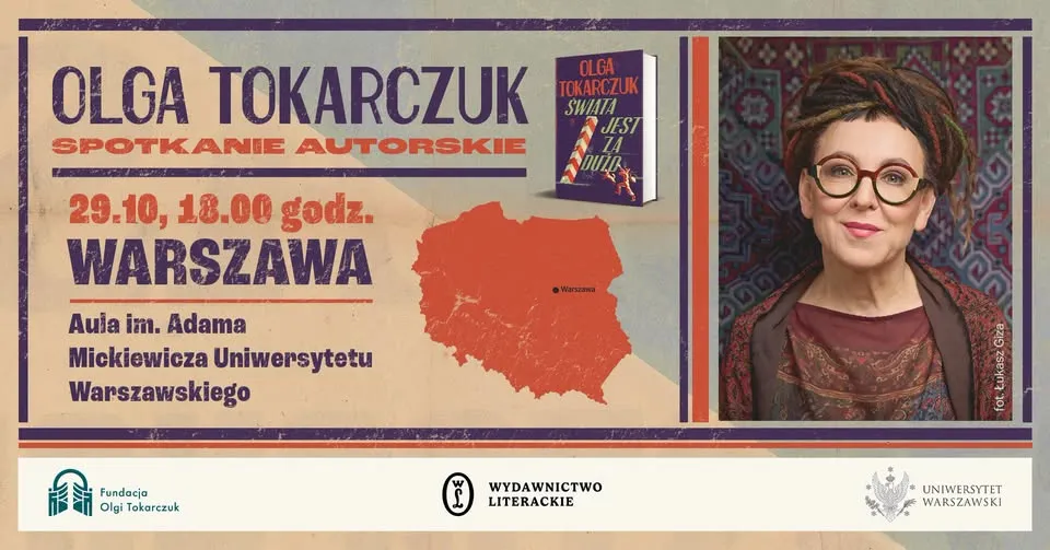 Spotkanie z Olgą Tokarczuk w Warszawie!