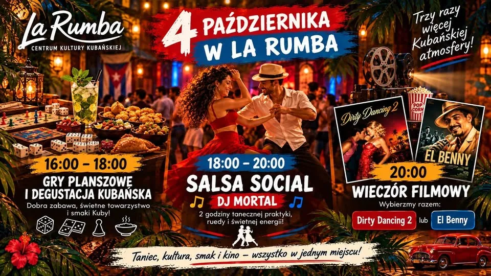 Salsa Social, planszówki i kino w La Rumbie