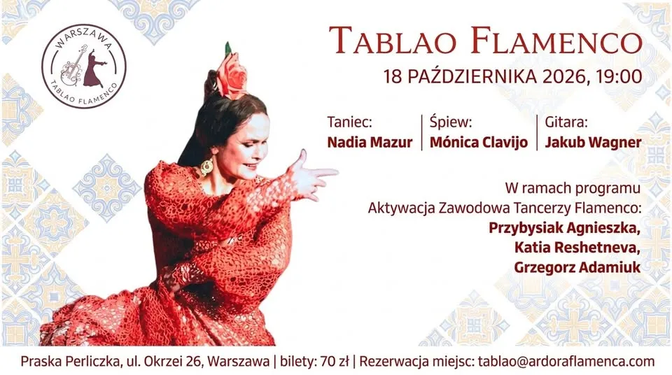 Tablao Flamenco: Nadia Mazur, Mónica Clavijo, Jakub Wagner