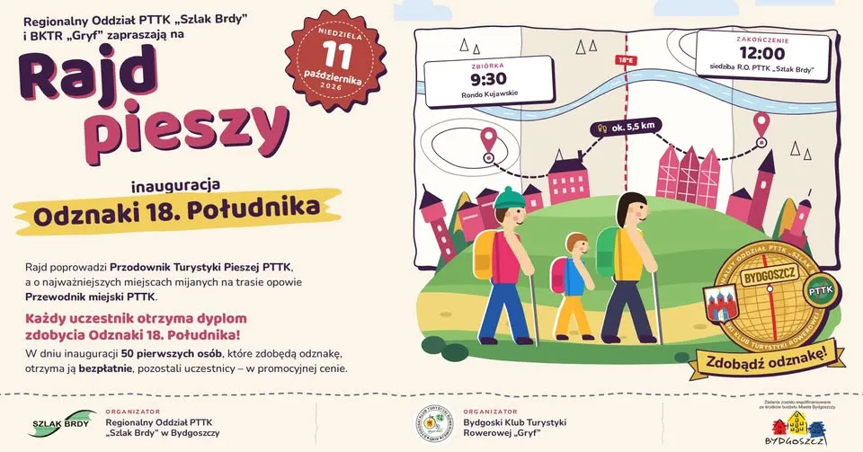 Rajd pieszy „Inauguracja Odznaki 18. Południka”
