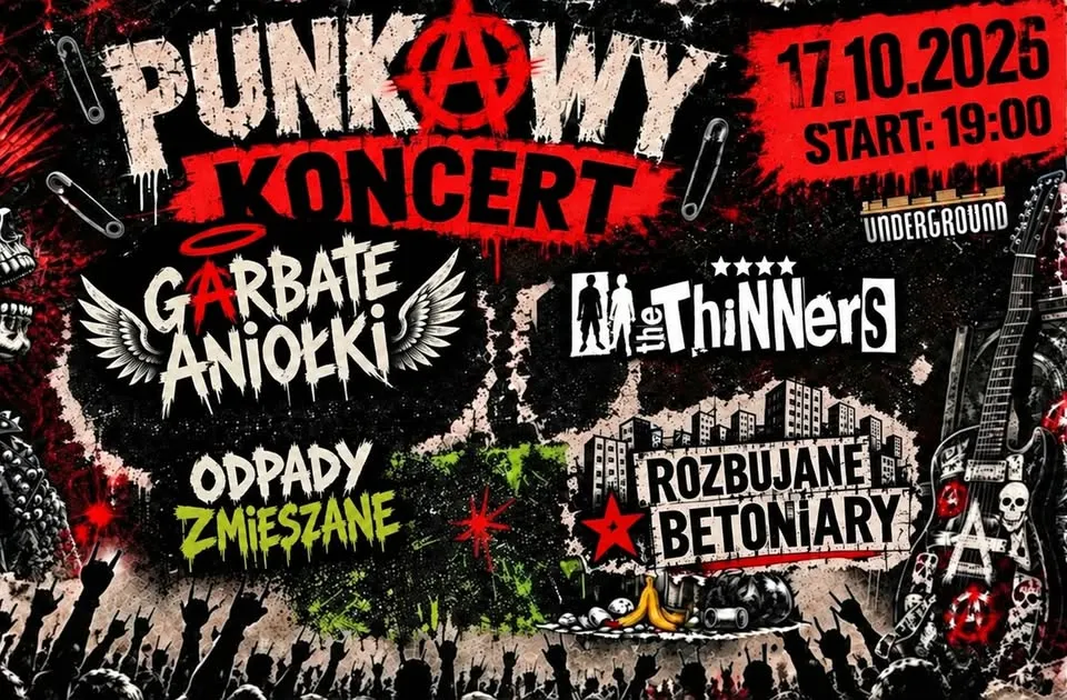 Garbate Aniołki, Rozbujane Betoniary, The ThiNNers, Odpady Zmieszane w Underground Pub, Tychy