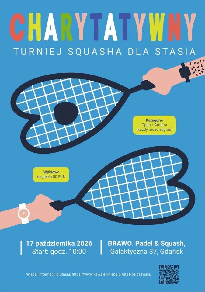 CHARYTATYWNY TURNIEJ SQUASHA DLA STASIA