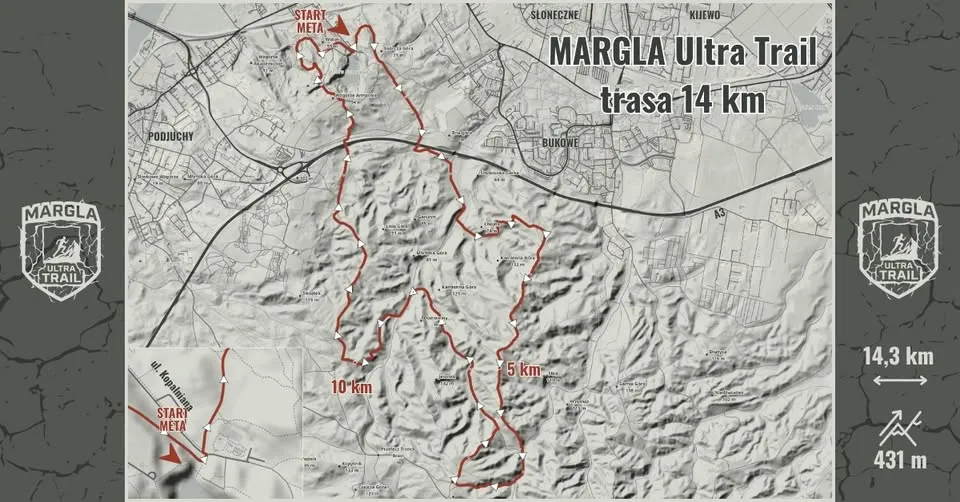 Wspólny Rekreacyjny Obieg Trasy MARGLA Ultra Trail (14 km)