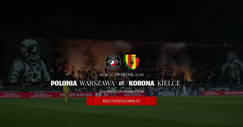Polonia Warszawa – Korona Kielce (1/16 finału STS Puchar Polski)