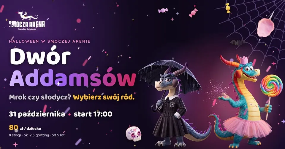 Halloween 2026: Smocza Arena zamienia się w Dwór Addamsów 🕸️🖤